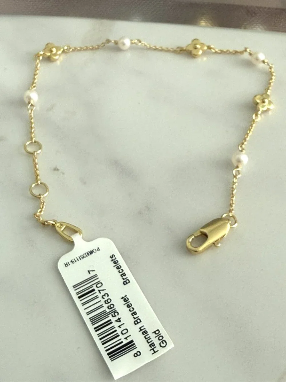 ANA LUISA Gold and Pearl Flower Hannah Bracelet